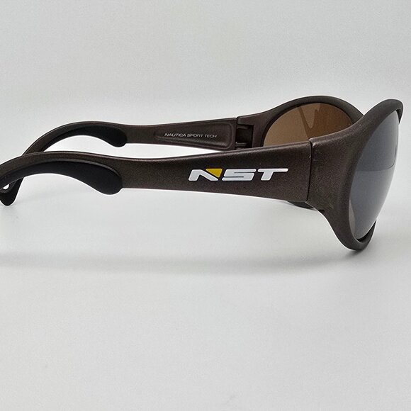 Nautica Sport Tech NST NST102 Dirt Frame Silver Mirror Lens Sunglasses 61-17-115 - Picture 5 of 12